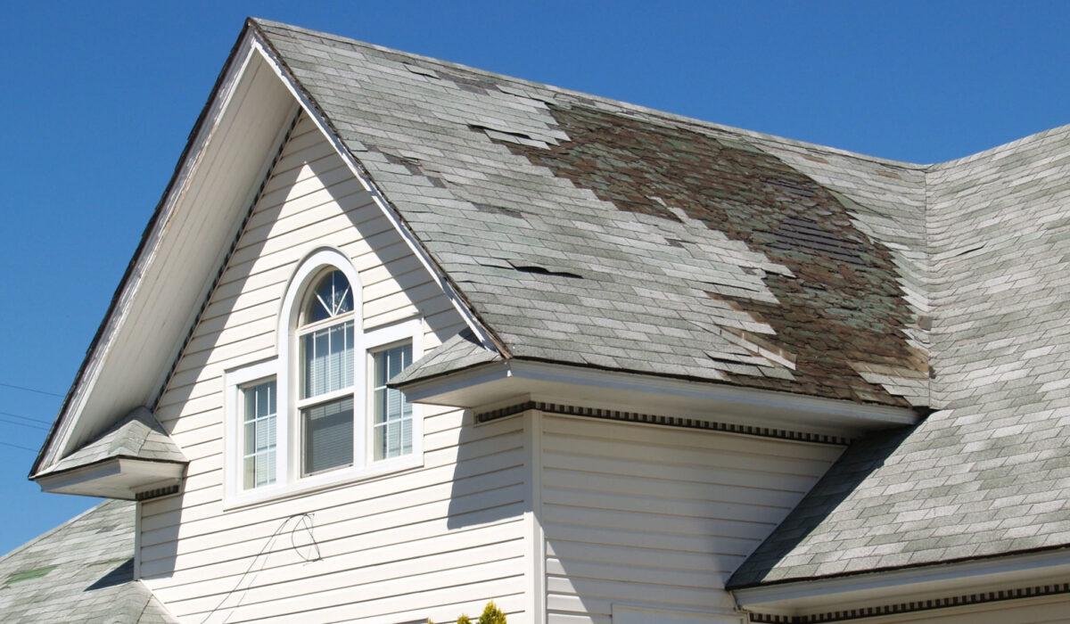 Damaged roof