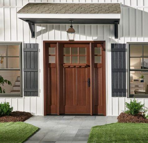 home with curb appeal door