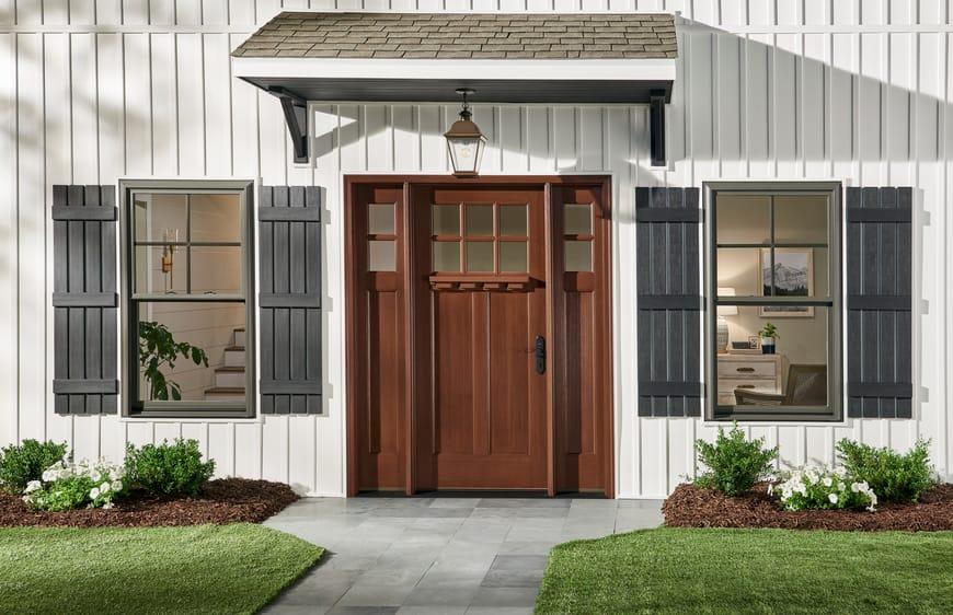 home with curb appeal door