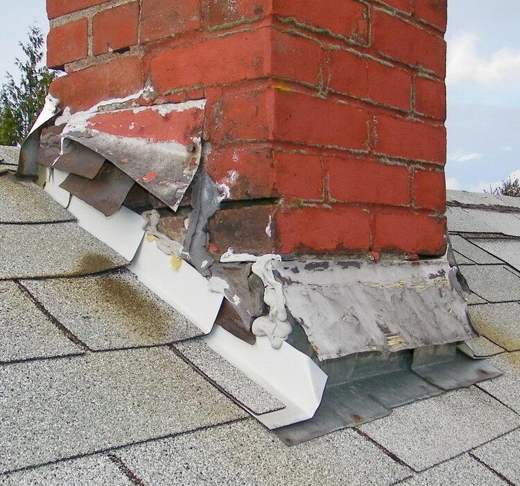 Damaged flashing