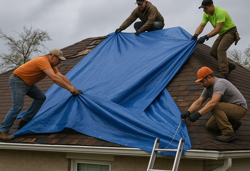 How Emergency Roof Tarping Prevents Further Storm Damage