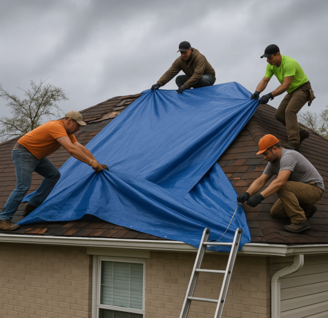 How Emergency Roof Tarping Prevents Further Storm Damage